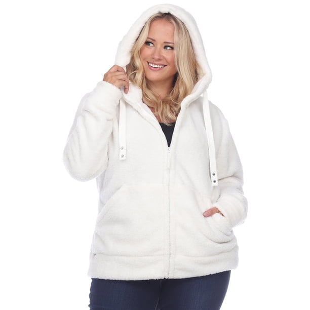 cropped teddy jacket with hood