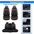 thumbnail image 5 of For Kia Car Seat Covers 5-Seats, Premium Pu Leather Auto Cushion Protector, Front Rear Seat Full Set for Soul,Forte,Sorento Coffee, 5 of 12