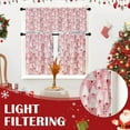 thumbnail image 4 of Christmas Tree Pink Kitchen Curtains with Valance and Tier Sets 36 Inch, 3 Pieces Snowflakes Rod Pocket Drapes Window Treatment Curtains for Kitchen Over Sink Bed Room Decor, 4 of 7