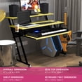 thumbnail image 3 of Wooden Top Music Recording Studio Desk in Yellow and Black, 3 of 6