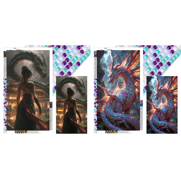 5d DIY Full Dronful Painting Kit Dragon Decor Art Craft 40x70cm
