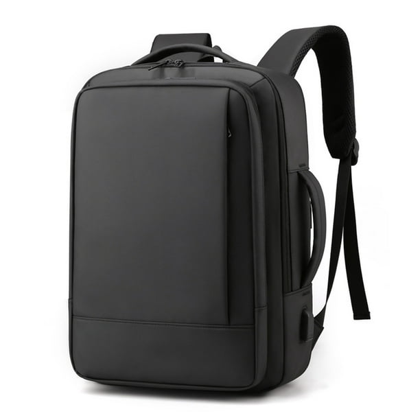 mochila portátil de negocios, mochila resistente al agua con carga USB, adecuado para ordenadores portátiles de 15.6 pulgadas, mochila de viaje con una expansión de la capacidad del 30%