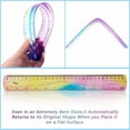thumbnail image 5 of 2 PCS 12 Inch Flexible Ruler, Bendable Plastic Ruler, Soft Bendable Gradient Colour Rulers with Centimeters and Inches for Classroom Office Supplies, 5 of 9