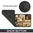 thumbnail image 7 of Coffee Theme Kitchen Rugs and Mats( Set of 2),Non Skid Washable Black Kitchen Mat Soft Super Absorbent Kitchen Mat Runner Set Doormat Bathroom 17"x47"+17"x30", 7 of 7