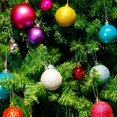 thumbnail image 3 of 24 decoraciones redondas de árboles de Navidad cuelgan joyas de bolas decorativas para fiestas en el hogar, 3 of 5