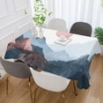 thumbnail image 2 of Yayeee Tablecloths for Rectangular Tables 54 x 72 inch Party Table Cover, Art Mountain and Sun Pattern, 2 of 6