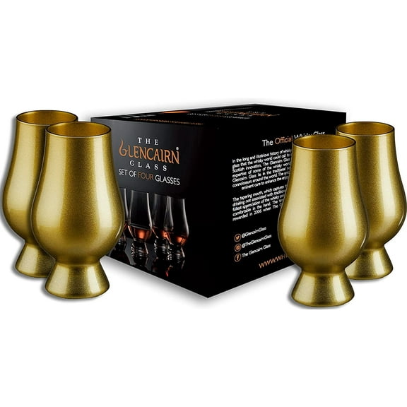 Glencairn Gold Whisky Glass, Set of 4 In 4 Pack Gift Carton