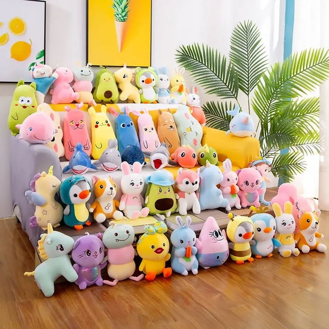 Fábrica 7 10 15 20 30cm grúa máquina Mini juguete de peluche máquina expendedora muñeca garra máquina de peluche juguetes de peluche con llaveros
