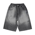 thumbnail image 3 of Lullu Boys Distressed Denim Shorts Streetwear Jean Shorts Summer Jorts, Sizes 4-14, 3 of 6
