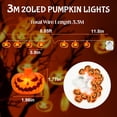 thumbnail image 3 of Clearance! Halloween Pumpkin Decorations, 60" Halloween String Lights,, Halloween Decor, Halloween Led Pumpkin Lights Light Up Jack O Lantern, Bar Party Favor,Fall Decorations for Home (C), 3 of 9