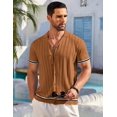 thumbnail image 4 of COOFANDY Button Up Knit Shirts for Men Casual Shirt Short Sleeve Button Down Shirt for Men, 4 of 6
