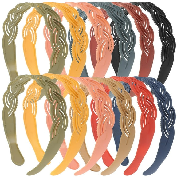 UPGRATOR Headbands Plastic 12Pcs 4.7x5.3x1In