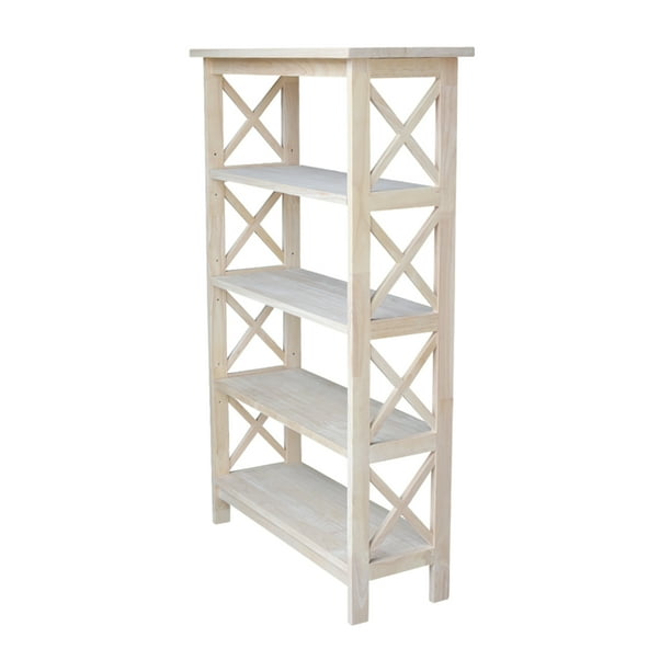 Unfinished Xsided 4 Tier Shelf Unit