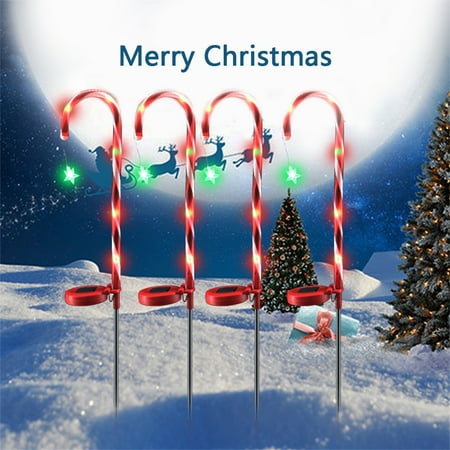 

LED Solar Christmas Decorative Candy Cane Sign Light Waterproof Outdoor Pile Light Used for Road Garden Garden Lawn Christmas