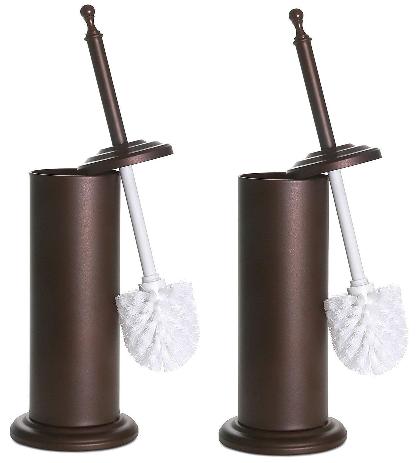 Home Intuition Bronze Toilet  Brush  and Holder  2 Pack 