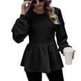 thumbnail image 2 of Top De Cuello Redondo Para Mujer,Top De Otoño Para Mujer,Top Largo Para Mujer,Top De Manga Linterna Para Mujer,Rendimiento Probado, 2 of 5