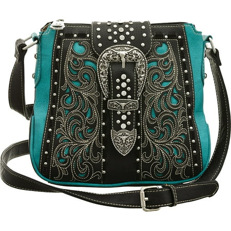 Montana West Longhorn Buckle Purse Handbags Concealed Carry Crossbody Bag