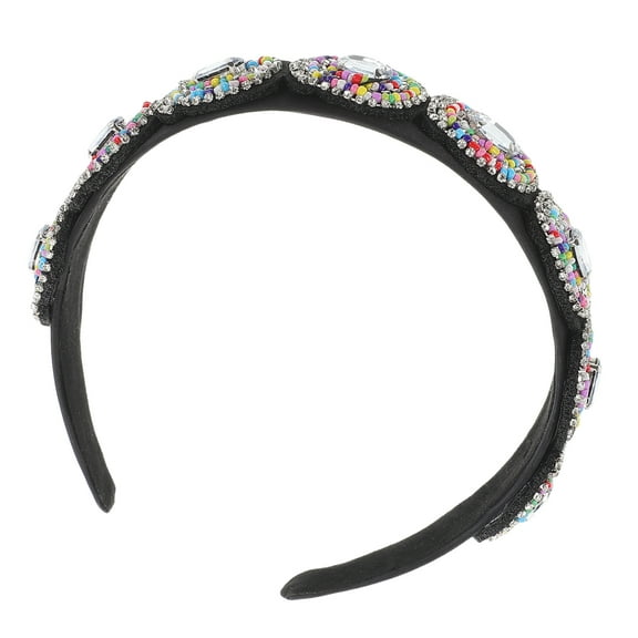 PAMINGONO Bridal Headband with Rhinestone and Beaded Embellishments for Weddings