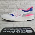 thumbnail image 4 of New Balance 997H Classic White Laser Blue Pink Sneakers CM997HAJ Men's Size 10.5, 4 of 6