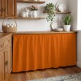 thumbnail image 2 of Burnt Orange Sink Skirt for Bathroom, Self-Adhesive Under Sink Curtain, Country Modern Farmhouse Solid Fall Orange Hide Pipes & Storage Fabric Cabinet Skirt Cover for Kitchen Laundry 32"x55", 2 of 8