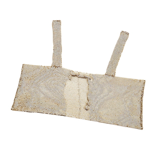 chaleco sin mangas de lentejues chaleco sin mangas de aluminio arnés joyería del cuerpo de oro Sunnimix chaleco de la cadena del sujetador