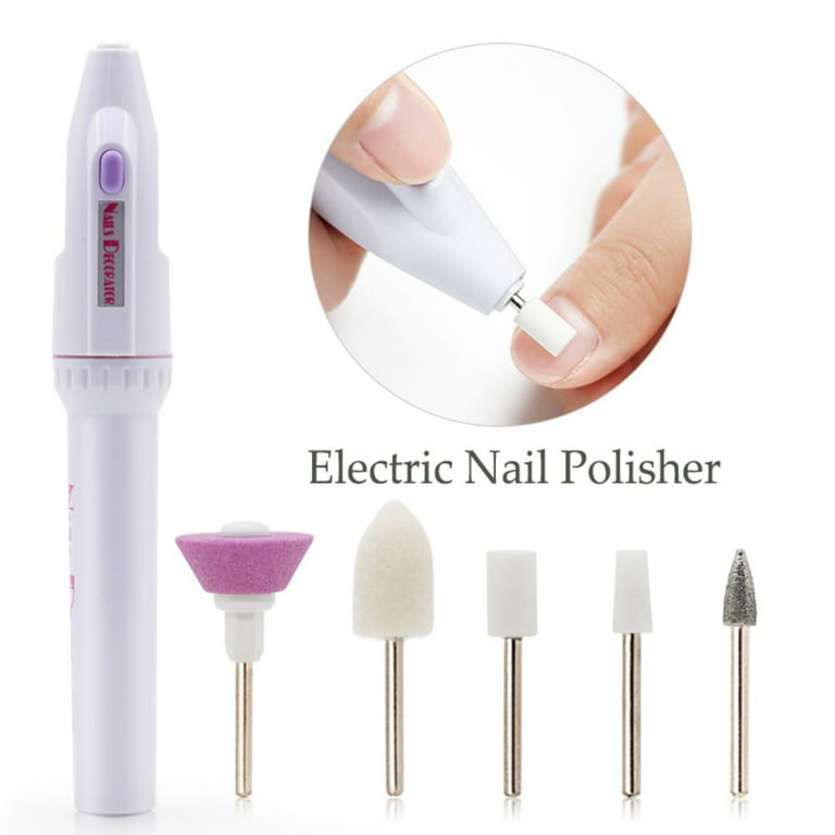 Fancii Professional Electric Manicure & Pedicure Nail File Set with Stand -  The Complete Portable Nail Drill System with Buffer, Polisher, Shiner