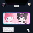thumbnail image 3 of Hello Kitty kuromi my melody RGB Pc Gamer Keyboard Mouse Pad Mousepad LED Glowing Mouse Mats Rubber Gaming Computer Mausepad Jiayi, 3 of 6