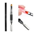 thumbnail image 1 of opvise Universal Nail Art Pen Easy Use Stainless Steel Dual Ended 2 in 1 Gel Nail Brush for Home, 1 of 8
