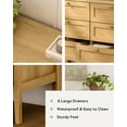 thumbnail image 5 of Joyyskill Mid Century Modern 6 Drawer Dresser 47" Wide Chest of Drawers Wooden Storage Dresser Organizer TV Stand, Natural Oak, 5 of 8