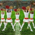 thumbnail image 7 of NOGIS 4 Pcs Cheerleading Pom Poms Bulk Cheer Pom Poms Sets Metallic Foil Fun Spirited Cheer with Plastic Handles, Cheerleader Pom Poms for Kids Adults Sports Match Cheering Squad (Red, Gold), 7 of 7