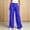 Blue, variant on Pants for Women High Waisted Button Grid Wide Straight Leg Palazzo Loose Fit Casual Flowy Trousers
