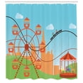 thumbnail image 3 of Ambesonne Ferris Wheel Shower Curtain, Flat Art Colorful, 69"Wx70"L, Multicolor, 3 of 3