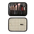 thumbnail image 2 of Iauyy 3 Piece Large Portable Hanging Toiletry Bags for Travel,Foldable Makeup Organizer with Multiple Compartments for Men&Women，White Checkered Pattern, 2 of 9