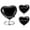 Black, variant on Heart Urn for Human Ashes - Keepsake Urn with Box & Stand - Mini Urn - Heart Shaped Cremation Urn Keepsake - Handmade Mini Memorial Funeral Urn for Your Loved One With Box