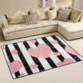 thumbnail image 2 of U Life Valentine's Day Birthday Heart Striped Area Rug Cover Runner Floor Mat Carpet for Kids Boys Girls Bedroom Kitchen Office 60x39 inch or 5x3 Feet, 2 of 6