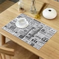 thumbnail image 5 of 4/6pcs Set Table Mats Vintage Text Coffee Printed Cotton Linen Table Napkin Kitchen Accessories Home Party rative Placemats, 5 of 7