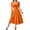 Orange, variant on ChaoHeng Summer Dresses Summer Dresses Wave Print V Neck Short Sleeve Lace Patch Long Flowy Maxi Beach Sundress Orange S