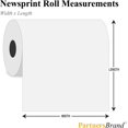 thumbnail image 4 of Partners Brand Shipping Newsprint Rolls White, 1-Pack Newsprint Paper Roll For Packing, Moving And Storage, 4 of 5