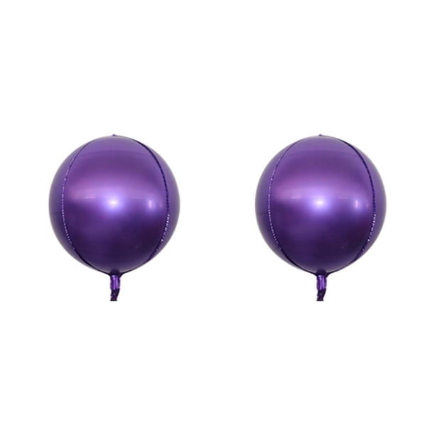 Matsuzay Globos redondos Película de aluminio Casa liviana Globos Accesorios para fotos Púrpura Violeta 2Conjunto