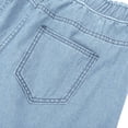 thumbnail image 5 of Nestiefly Jean Shorts Womens 2026 Summer Casual Lightweight High Waisted Comfy Stretchy Pull on Trendy Drawstring Denim Shorts with Pockets Light Blue 5XL, 5 of 6