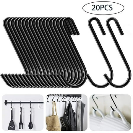 

S Hooks Metal Hanging Hangers for Kitchen Bathroom Bedroom 20 Pack Roofei