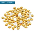 thumbnail image 3 of Uxcell 100Pcs Flat Back Acrylic Teardrop Gems 10x14mm Rhinestones Golden, 3 of 4