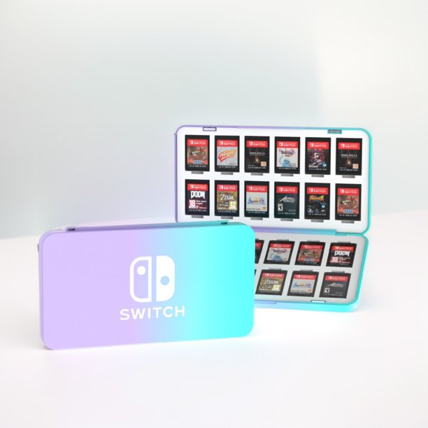 Estuche de juego 24 en 1 Almacenamiento de 24 tarjetas de juego para accesorios Nintendo Switch/Lite/OLED