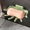 thumbnail image 2 of 2pcs Green Home essential soap box Simple and generous plastic soap dish, creative and personalized bathroom perfected free soap tray, can be used as, 2 of 5