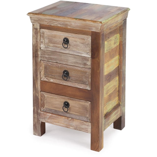Beaumont Lane Commode d'Appoint Rustique Côtière Moderne en Bois Multicolore