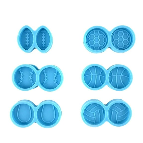 WINDLAND Baseball Stud Earring Mold,Round Silicone Resin Mold DIY Jewelry Casting Molds