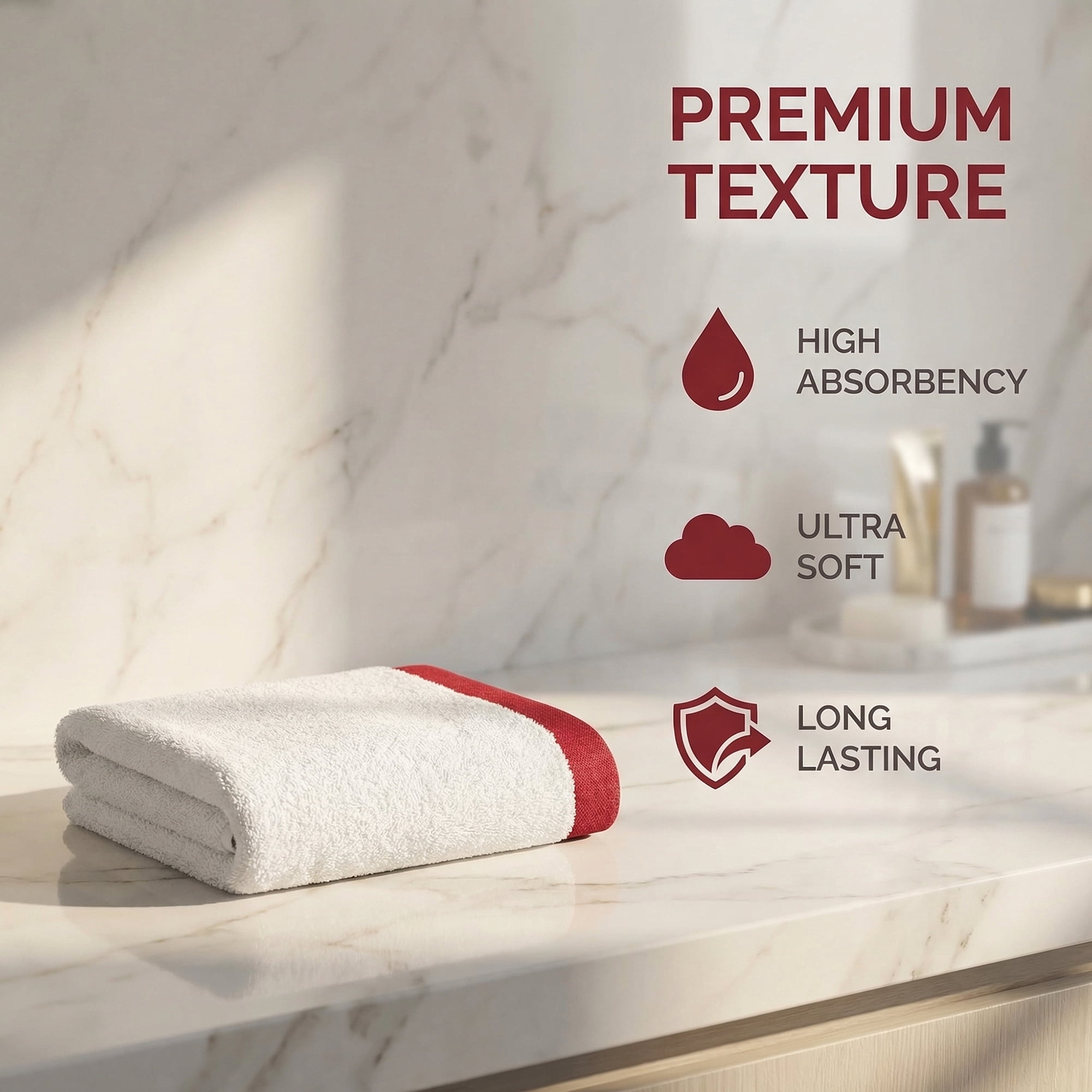 Unique Bargains Cotton Solid Absorbent Durable Soft Hand Towels Camel 29" x 13"