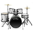 thumbnail image 2 of Ashthorpe 5-Piece Complete Full Size Adult Drum Set with Remo Batter Drumheads - Silver, 2 of 7