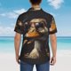 thumbnail image 4 of Fotbe Modern Funny Duck Camisa Hawaiana para Hombre Unisex – Camisa Casual de Verano con Botones de Manga Corta de Algodón y Lino,X-Large, 4 of 7