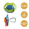 thumbnail image 3 of Tommee Tippee FunBrights Pacifiers | 18-36m, 2-Count | Includes Sterilizer Box, 3 of 7
